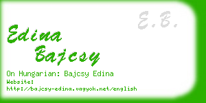 edina bajcsy business card